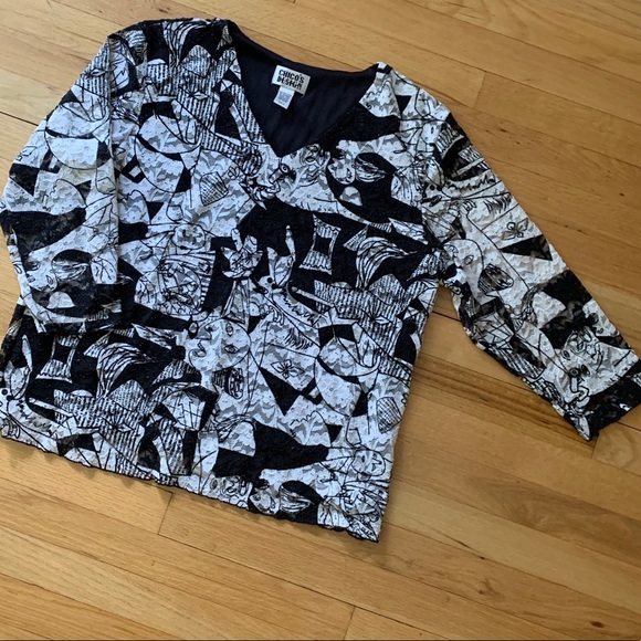 🚨3/$15🚨 Chico’s Lace V-Neck Top - Plus Size 3 (16) - Picture 2 of 9